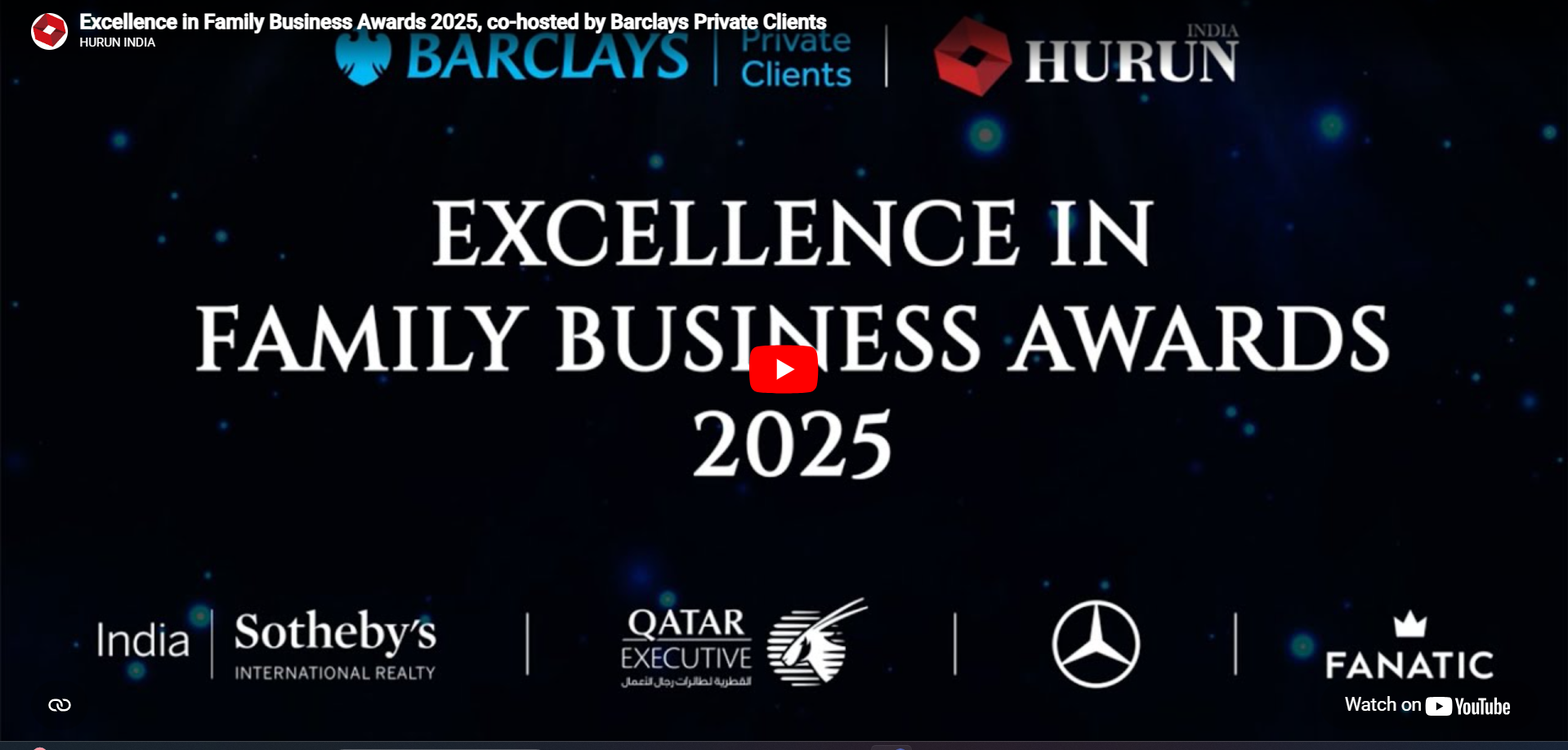 Recognized at the Barclays Private Clients – Hurun Excellence in Family Business Awards 2025 – link -