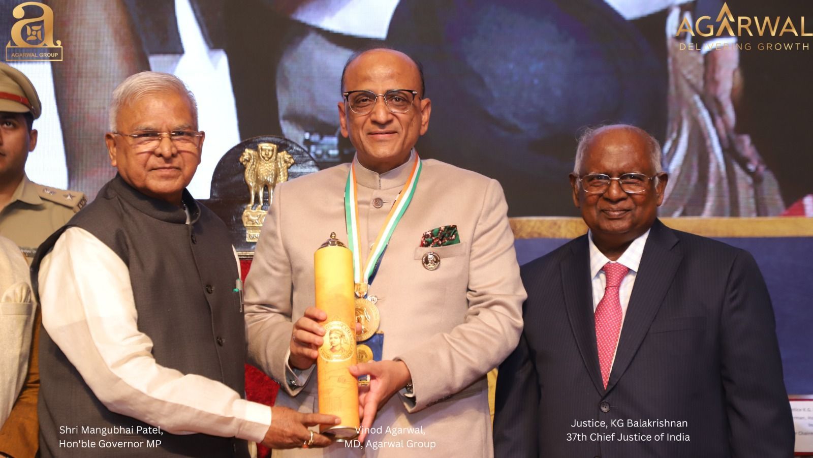 Shri Vinod Agarwal Honored as a Champion of Change for Transformative Social Impact in Madhya Pradesh